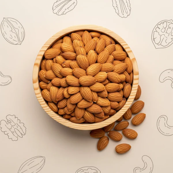 Premium California almonds with rich taste and nutrition, high-quality dry fruits for healthy snacking