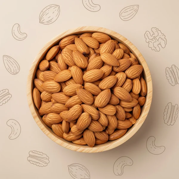 Premium Iranian Bold almonds with rich taste and natural nutrition, high-quality dry fruits from Iran