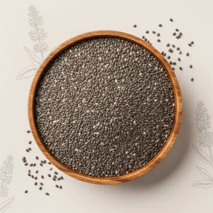 Organic chia seeds – high-protein superfood rich in fiber, omega-3, and antioxidants