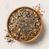 Mixed edible seeds blend – healthy superfood mix of flax, chia, pumpkin, and sunflower seeds